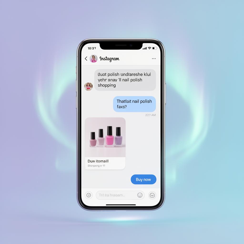 Instagram DM with instagentic.ai agent guiding a beauty product purchase